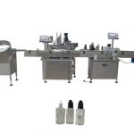 Peristaltisko sūkņu uzpildes vāciņu marķēšanas mašīnas, kuras tiek izmantotas 60 ml vienradža pudelēm